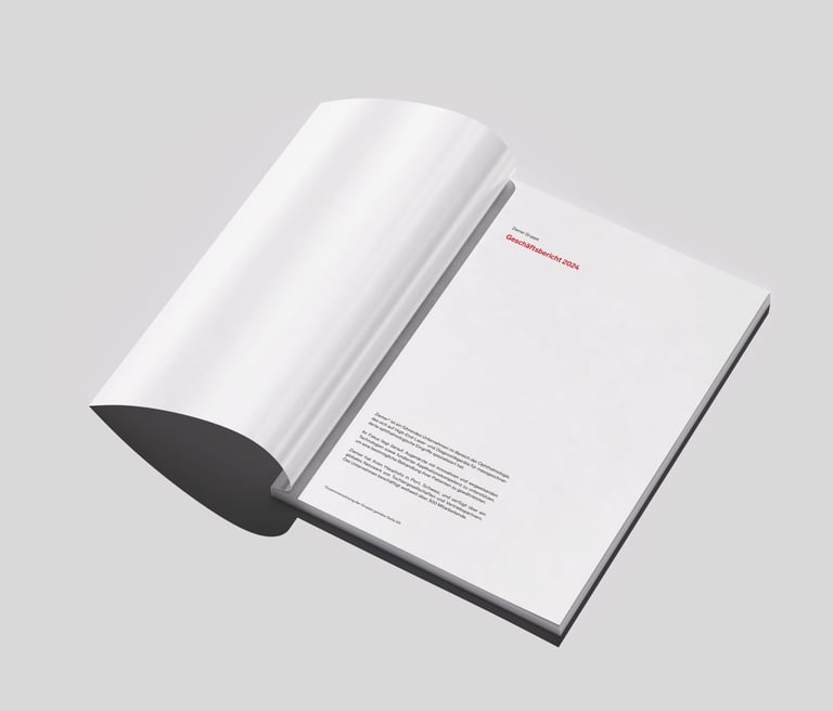 Erste Seite des Geschäftsberichts mit Einleitung.