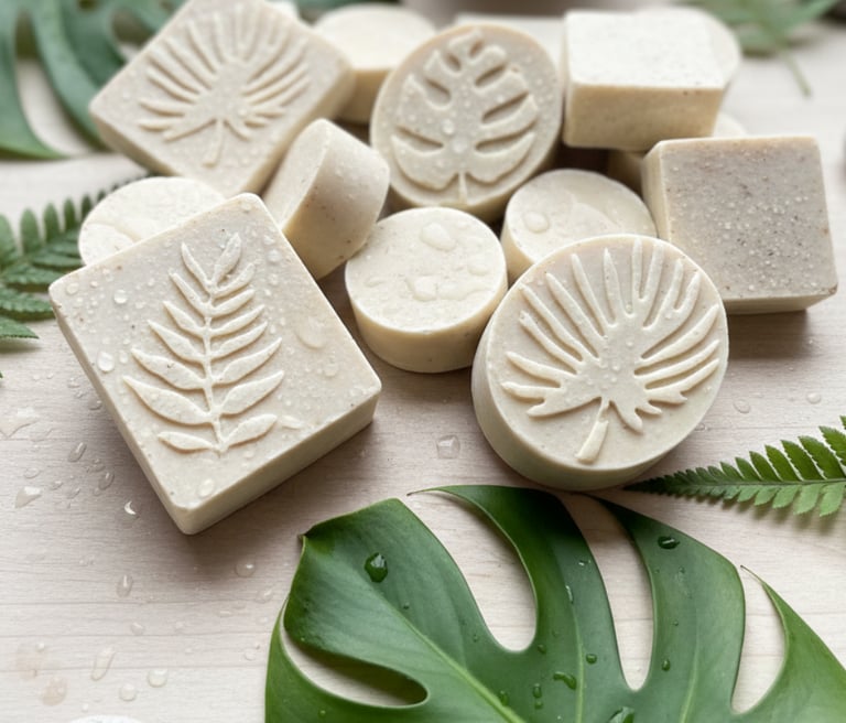 Barras de sabonete artesanal feito com Lamb Tallow