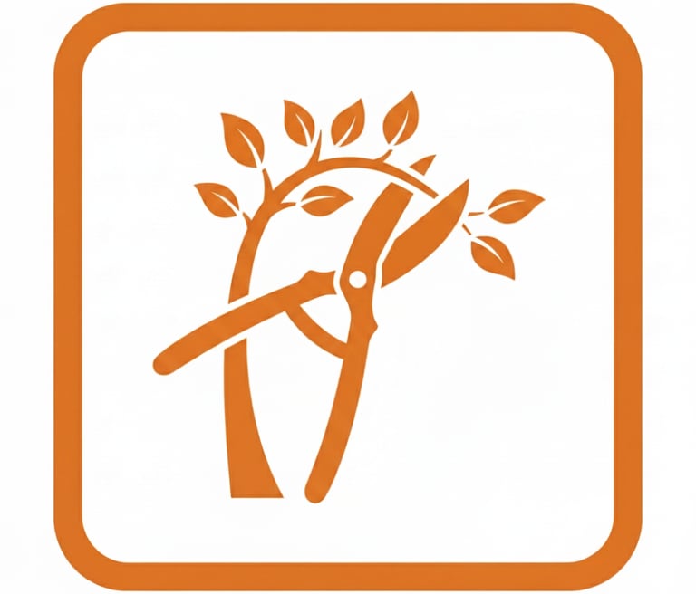 a person cutting a tree with a pair of scissors