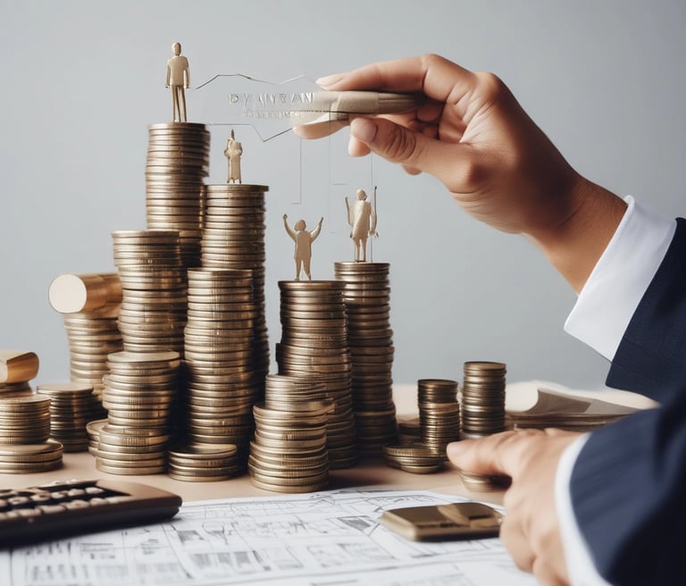 A professional team meeting discussing financial strategies.