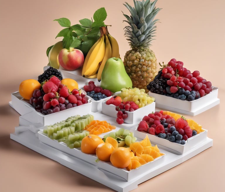 frutas tropicales. banana, piña, mango aguacate lima frutos rojos, arándano, fresas. frutas de méxic