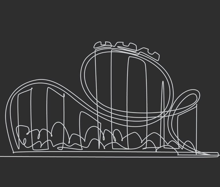 life is a rollercoaster with many loops