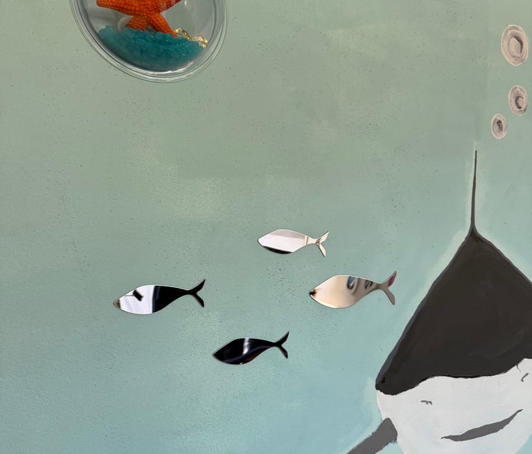aquatic wall with a shark