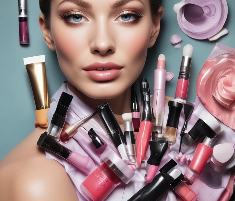 A vibrant display of beauty products available at gb cambodia.