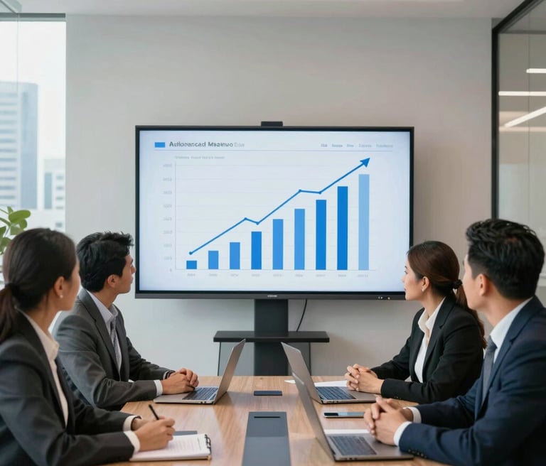 A woman holding a box and a cell phone