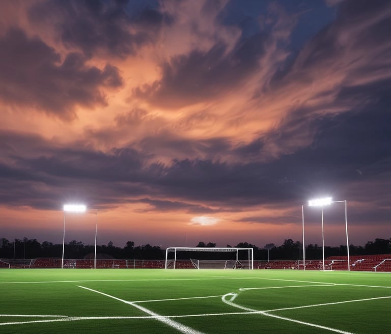 Photo of modern street and industrial lighting fixtures installed in an urban environment.