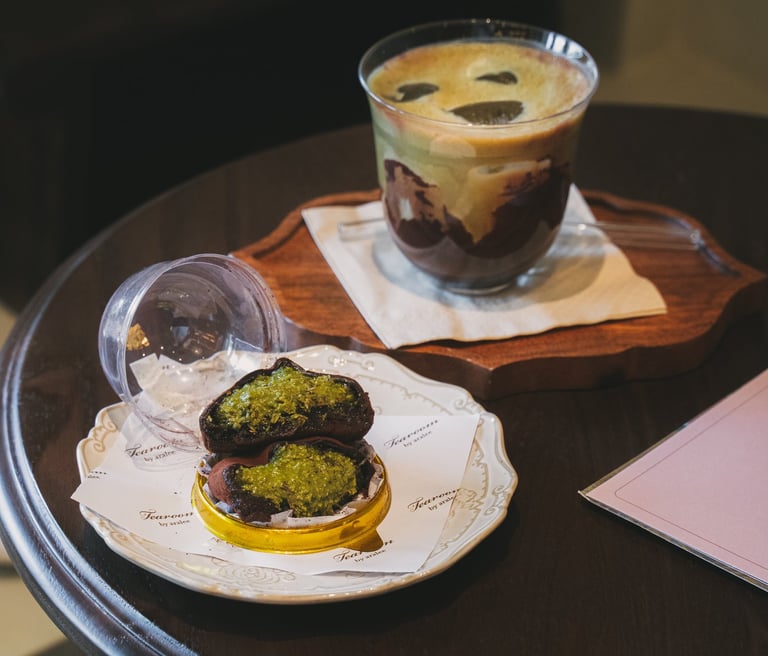 Dubai Mochi & Hojicha Choco at Tearoom by Aralee Batam