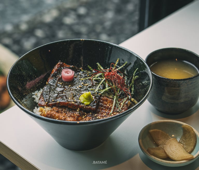 A Bowl of Unadon Set at Towzen Batam