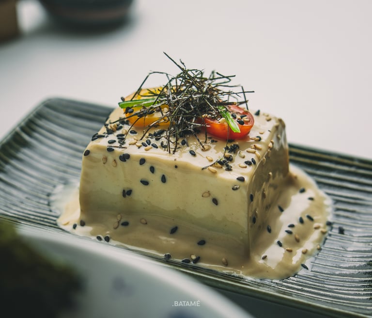 A Cold Tofu With Sesame Dressing at Towzen Batam