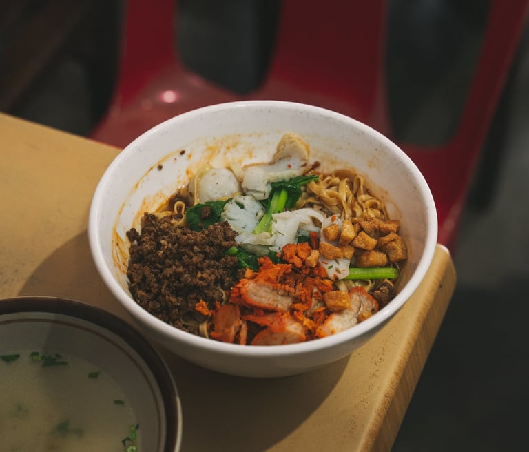 Mie Pok Pangsit Jumbo at at Mie Pok Ahan Batam