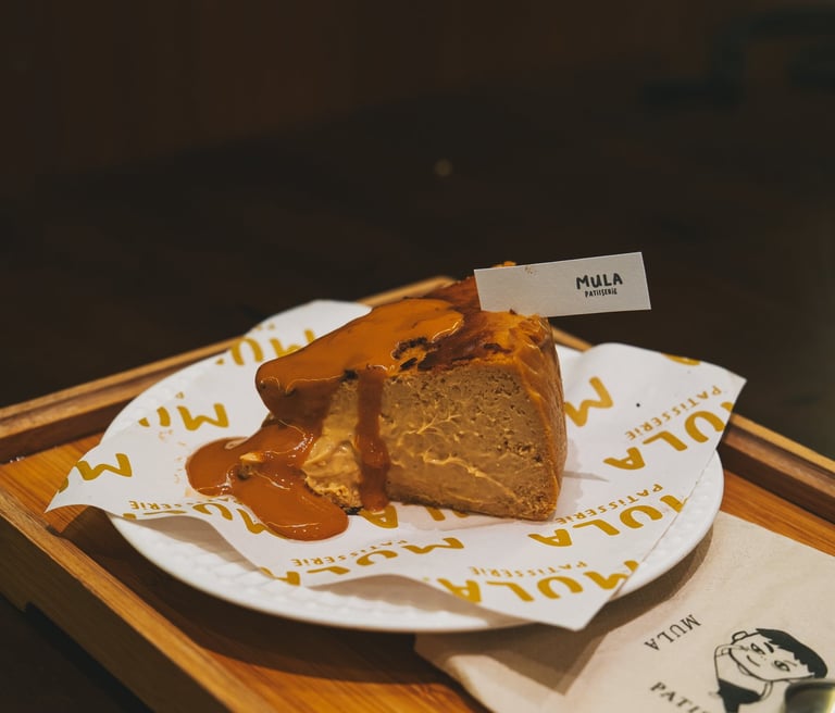 Thai Tea Basque Cheesecake at Mula Pattiserie Batam