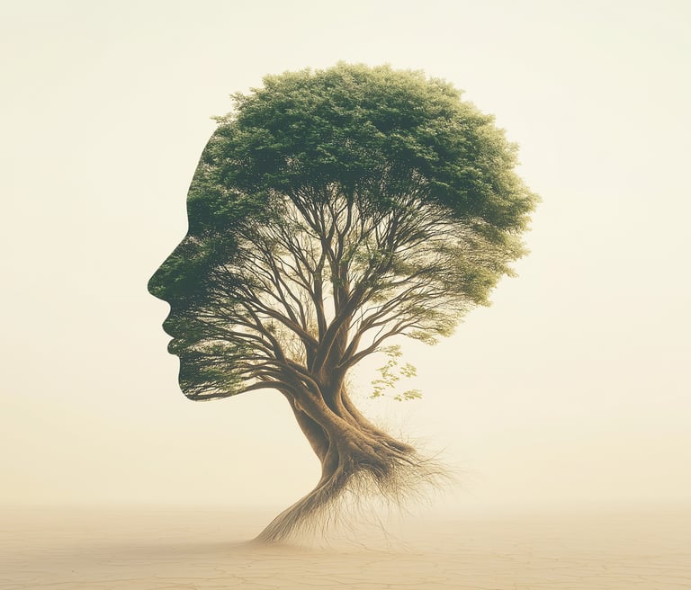 Baum in Form eines menschlichen Gesichts