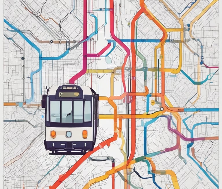 A dynamic collage showing a metro train, tram, light rail, and RRTS in motion across a cityscape.
