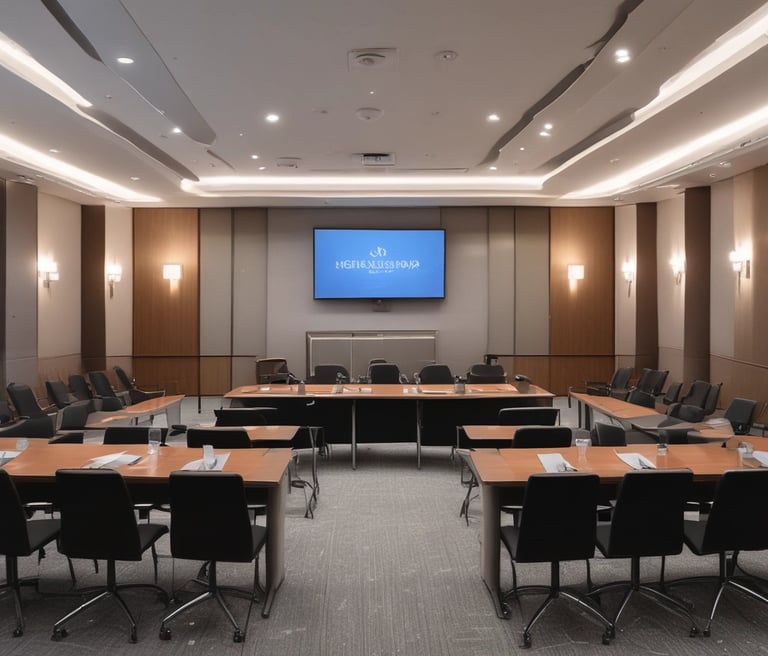 A vibrant marketplace scene showing diverse professionals exchanging safety equipment and marine gear.