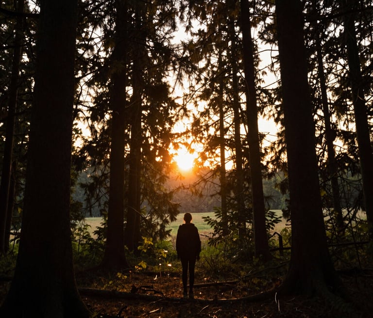 A dynamic black and gold themed photo of the two photographers at work in a sunlit natural setting.