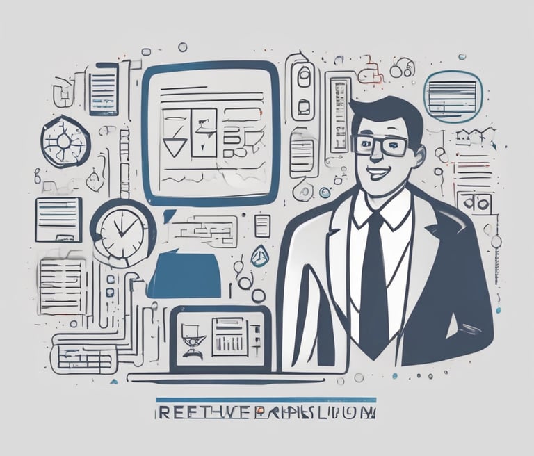 A friendly IT consultant working closely with a small business team in a bright office setting.