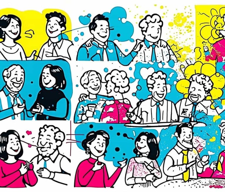 imagem de situações socais, encontros, conversas, desencontros melhorando as habilidades sociais