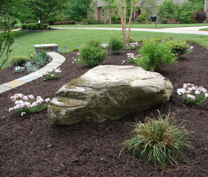 naturalistic landscaping and hardscaping