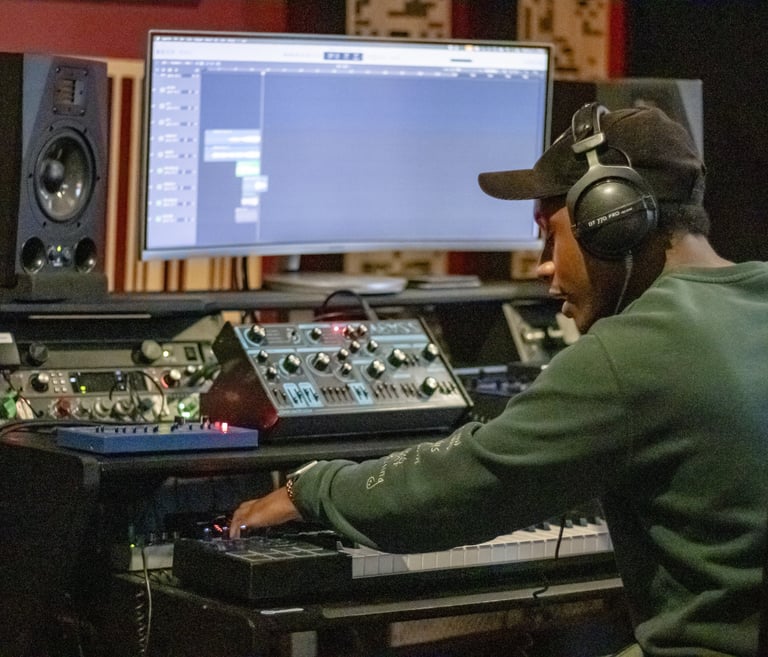 Audio production setup at Summit Sound Studios