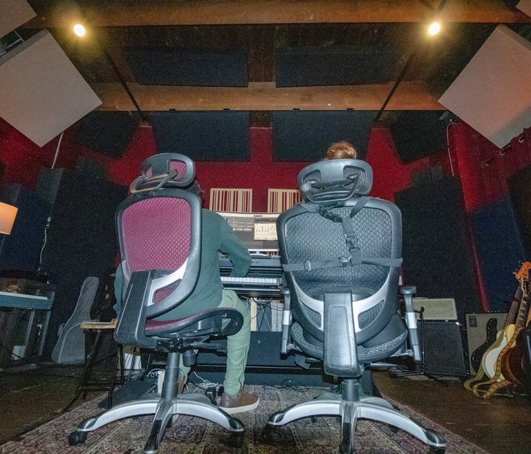 Control room setup at Summit Sound Studios