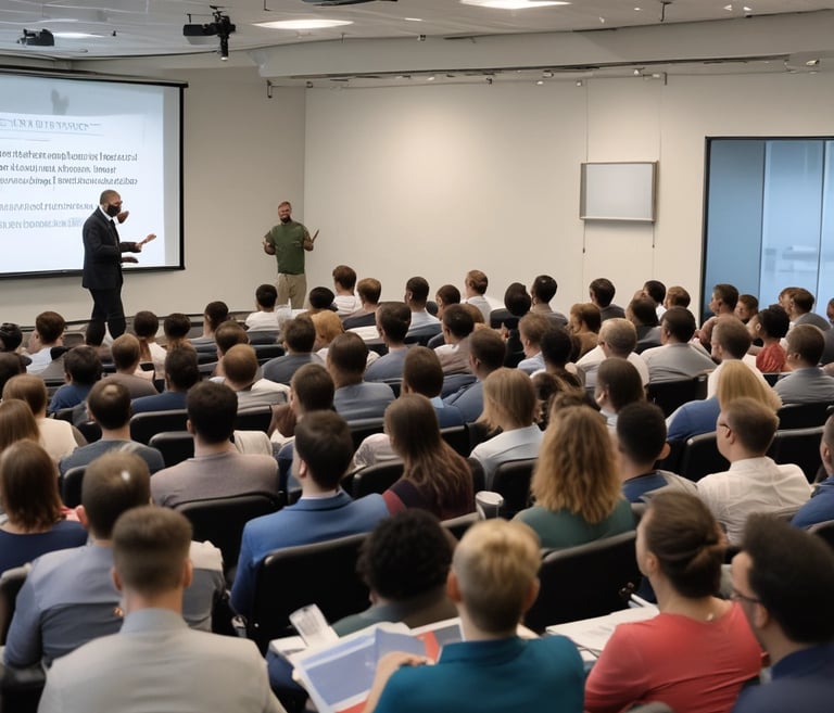 A refined portrait of a professional in a modern office setting, exuding confidence and calm.