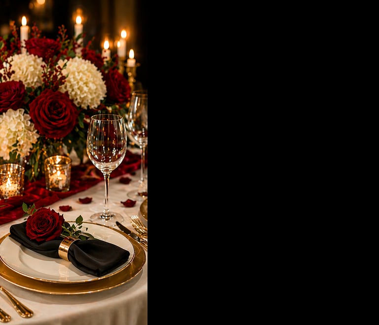 Elegant table setting decor