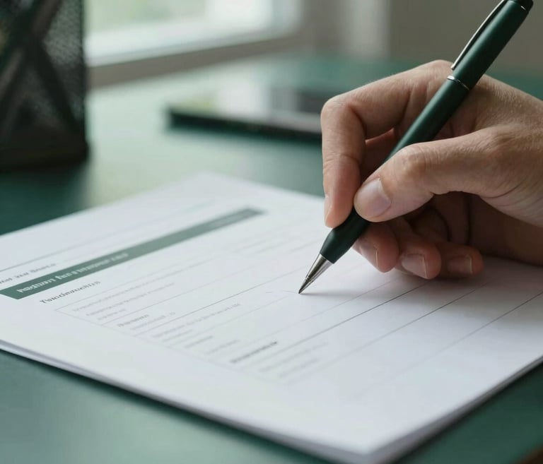 Macro close-up of hands sketching a clean website wireframe on a dark desk, soft window light, deep emerald green undertones, shallow depth of field