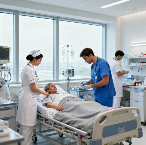 imagem da enfermagem prestando assistência com qualidade