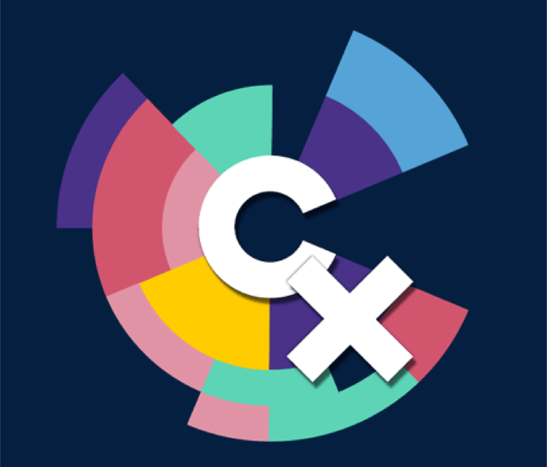 a colorful circular shaped icon 