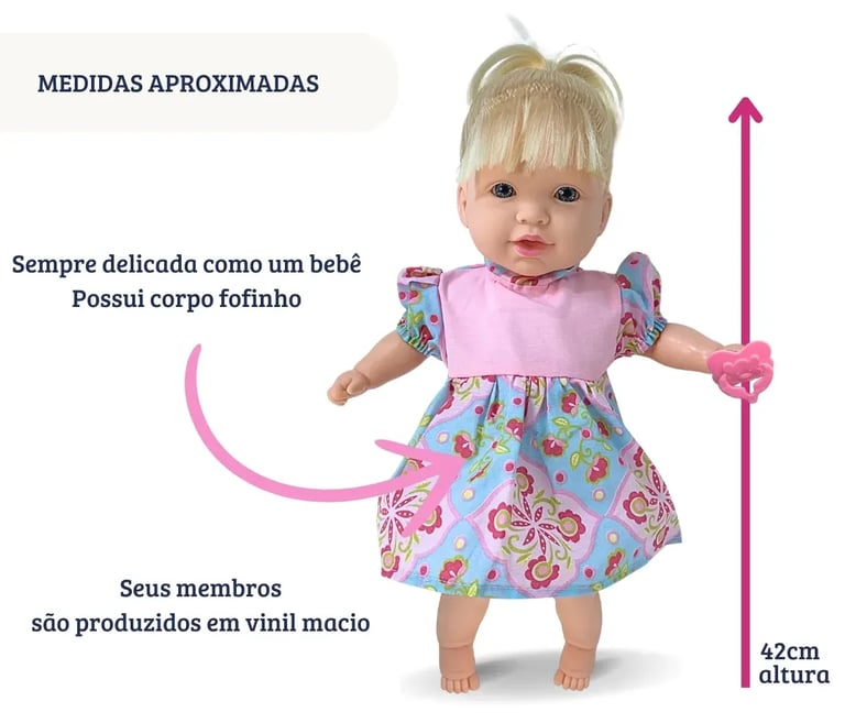 Boneca Super Toys Totsy Fala 113 frases