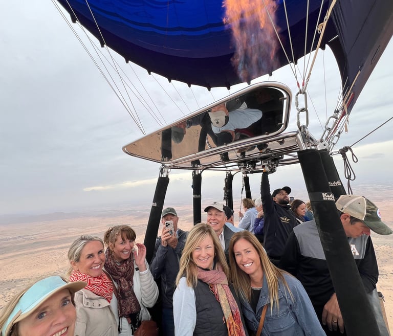 touring Morocco from above on a hot air balloon on Marrakech city tour