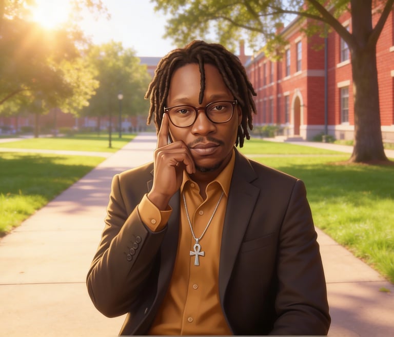 From Slavery To Mastery-writer-Hype Man Aij-thinking on campus