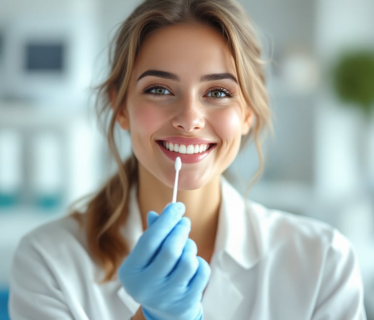 Autoptrlievo salivare con cotton Swab