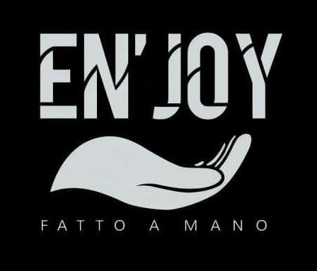Logo EN'JOY with an open hand and writing  FATTOAMANO