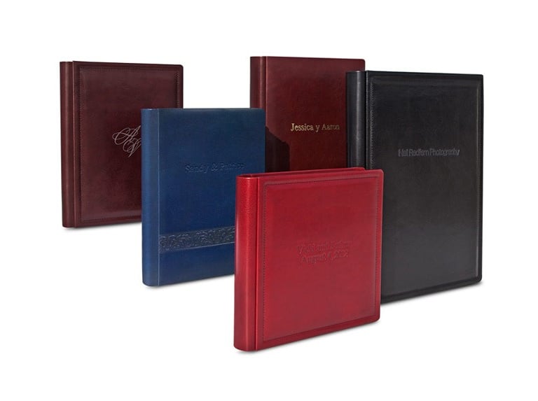 presentation de livre album photo de couverture en similicuir