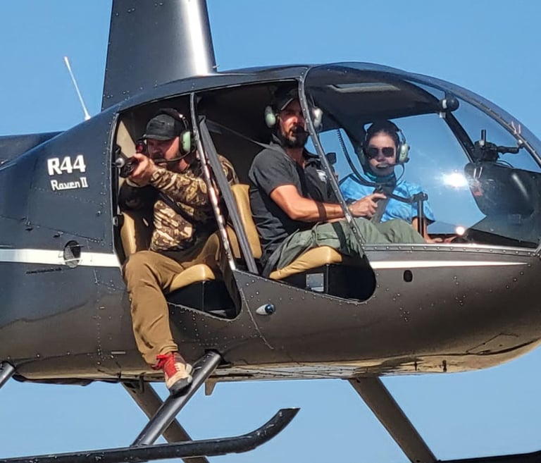Darting from a helicopter