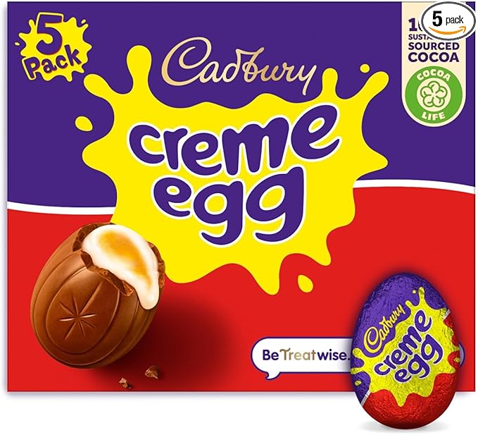 a cadton cremee egg egg with a chocolate egg