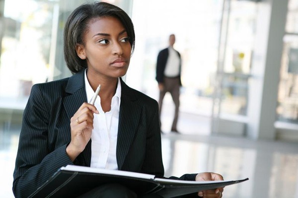 Black Woman Focused Professional