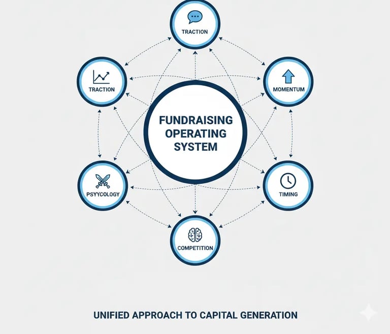 Visual map of the founder’s fundraising operating system.