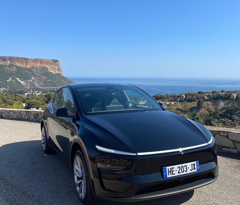 tesla modele Y chauffeur privé cassis 