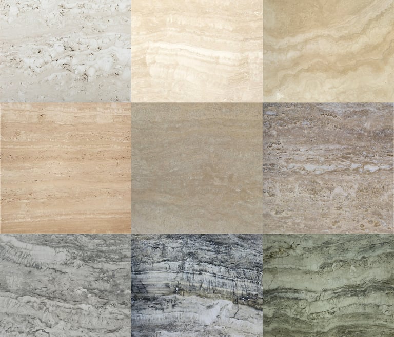 Travertinplatten Farben