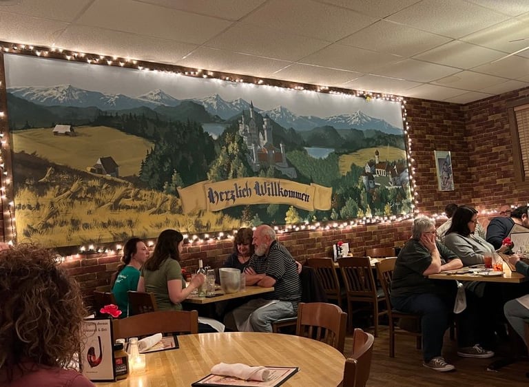 German Restaurant, Tulsa, OK, Neuschwanstein's Castle, Seattle Artist