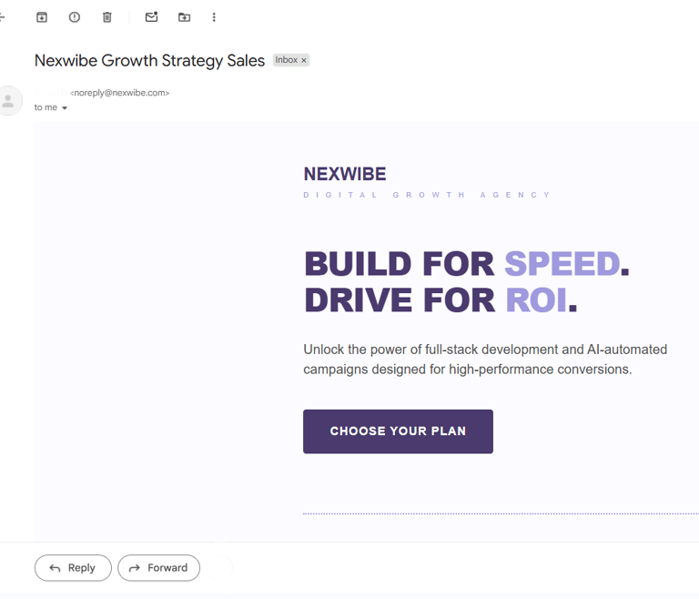 Nexwibe email marketing campaigns of Nexwibe.
