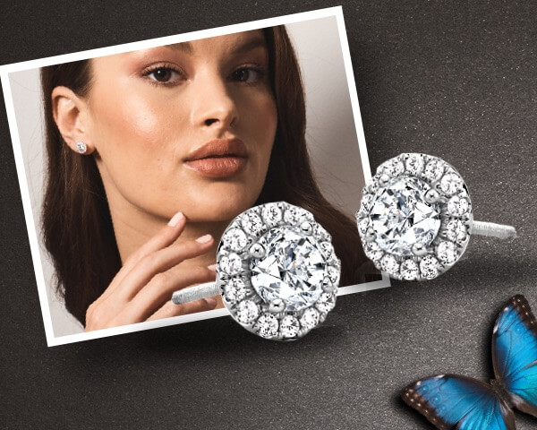 1 Carat diamond stud earrings