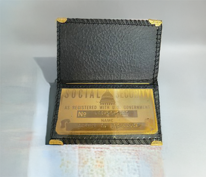 Old Brass Social Security Card