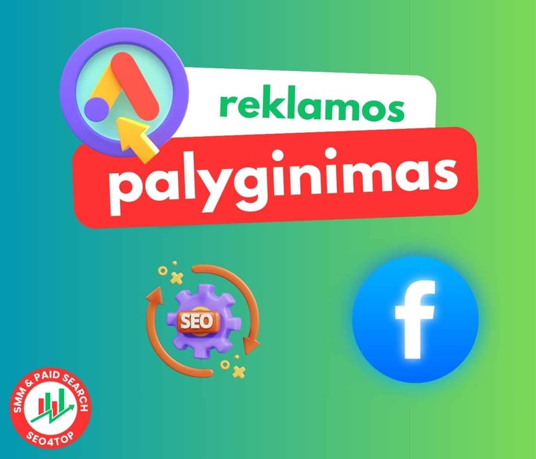Google reklamos palyginimas su Facebook Ads ir SEO