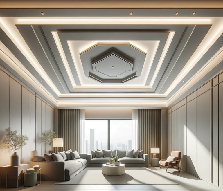 a living room with a couch and a table