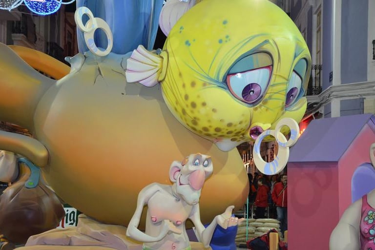 Falla en las fiestas de Valencia