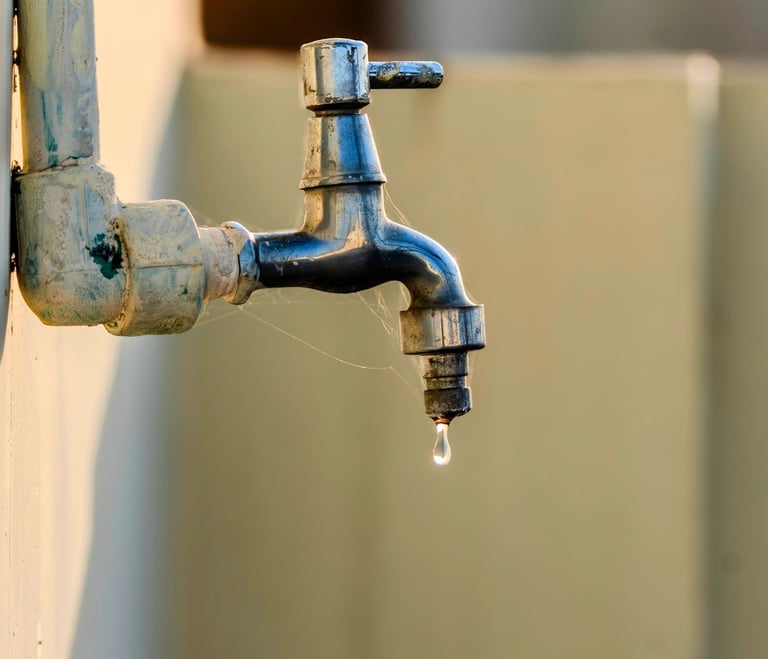 water shortage, water faucet, dripping water