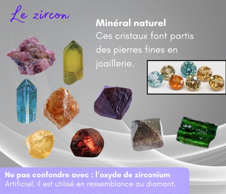 Les pierres naturelles Zircon Les Couleurs de Lo
